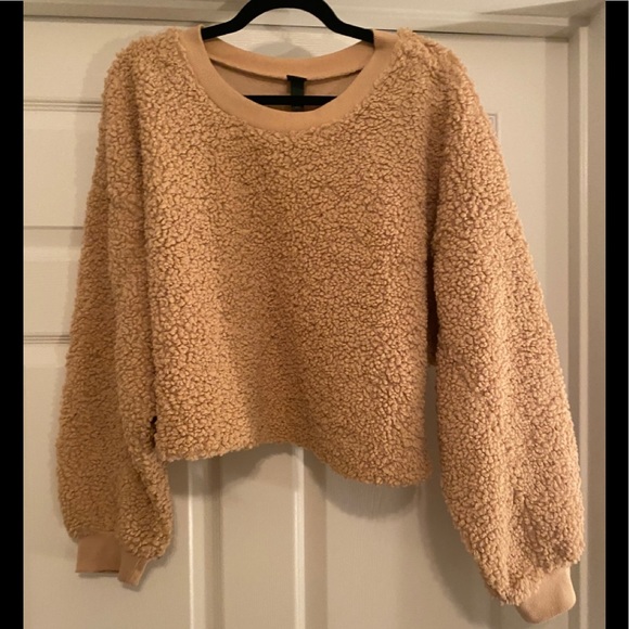 NWOT Wild Fable Teddy Crop Sweatshirt